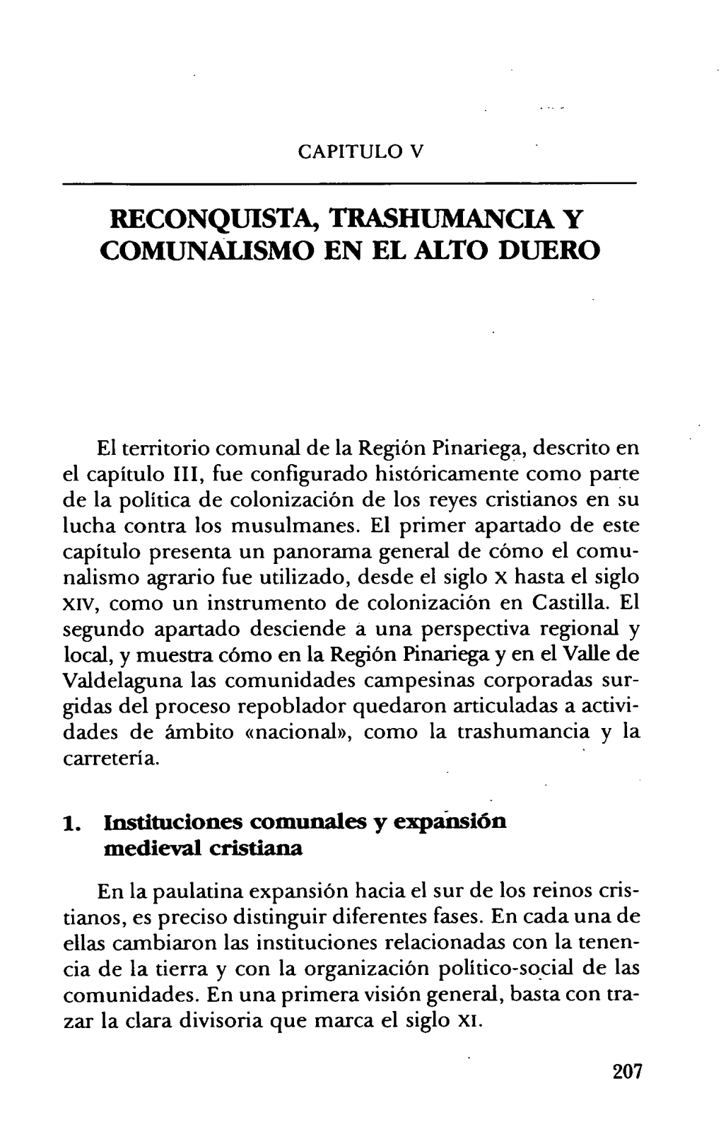 V. Reconquista, Trashumancia Y Comunalismo En El Alto Duero