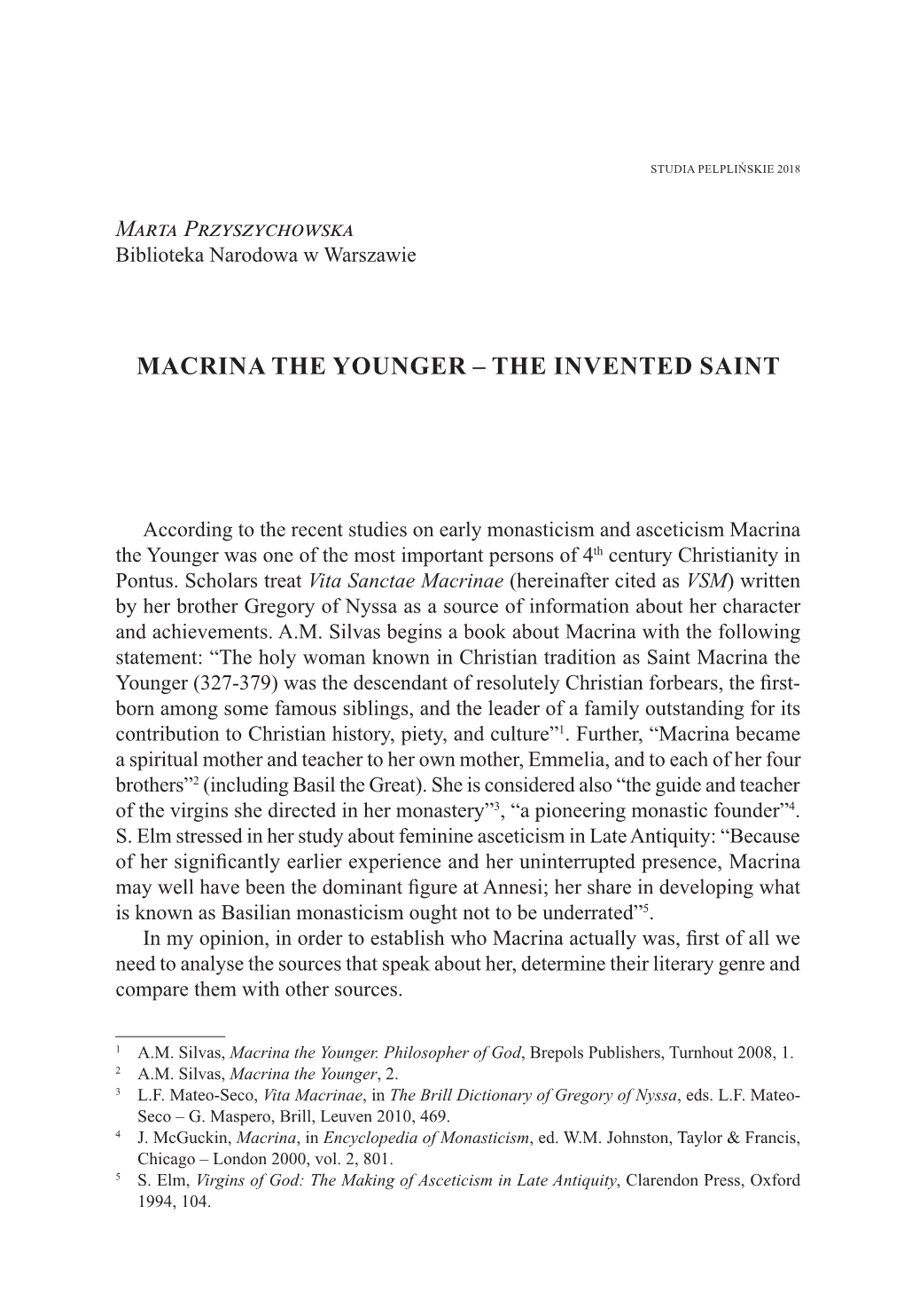 Macrina the Younger – the Invented Saint