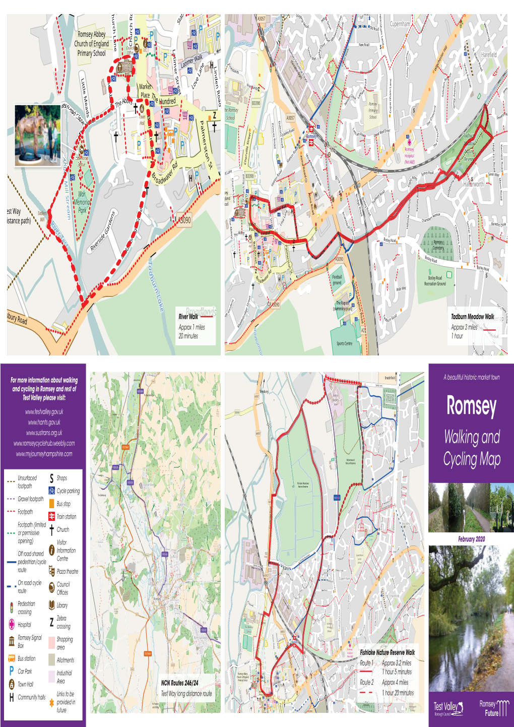 Romsey Walking and Cycling Map