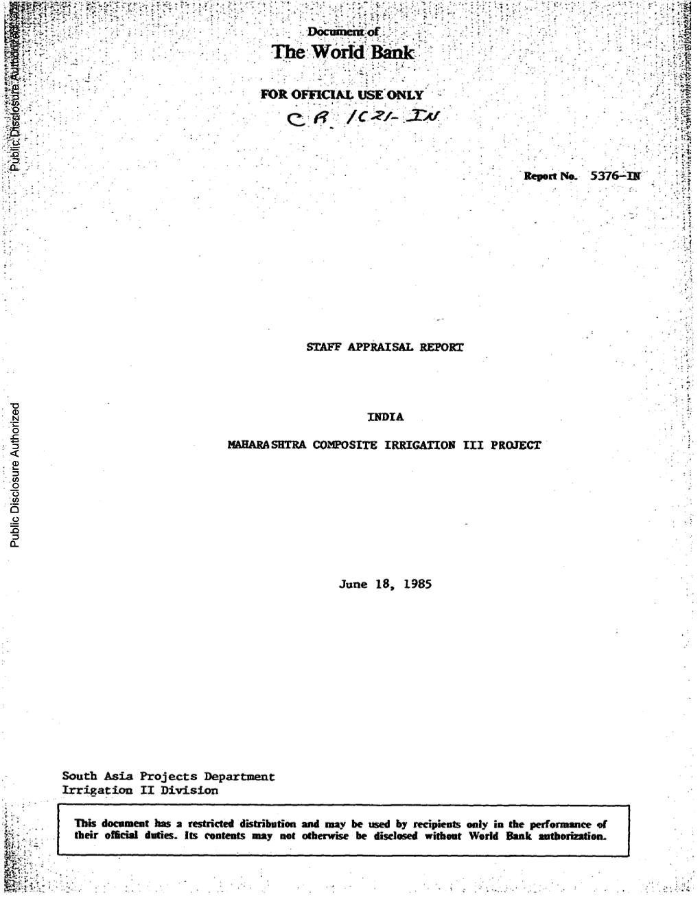 World Bank Document