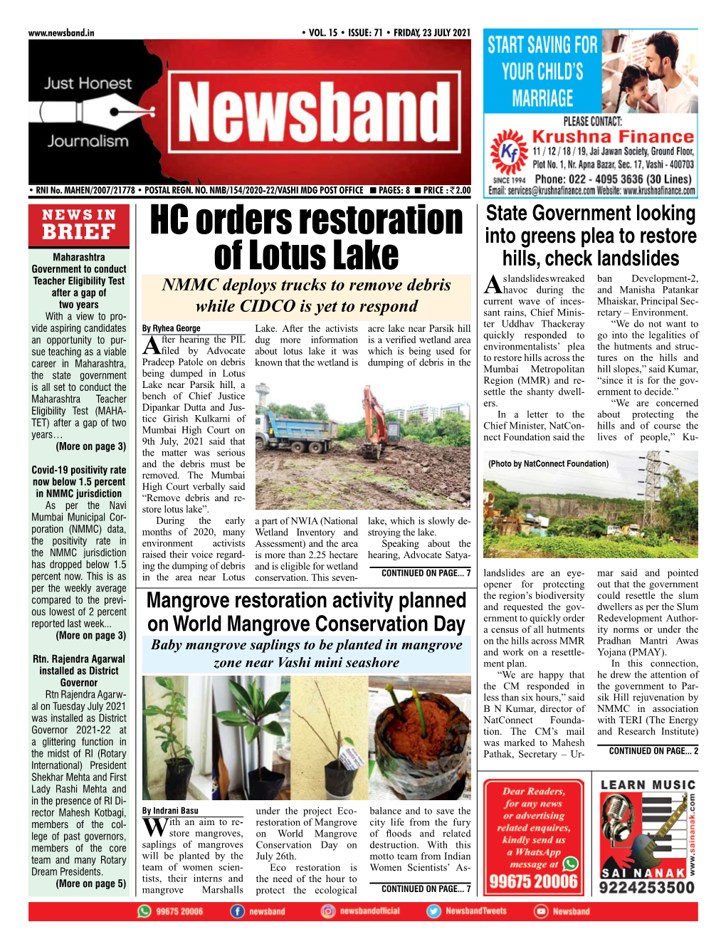 HC Orders Restoration of Lotus Lake