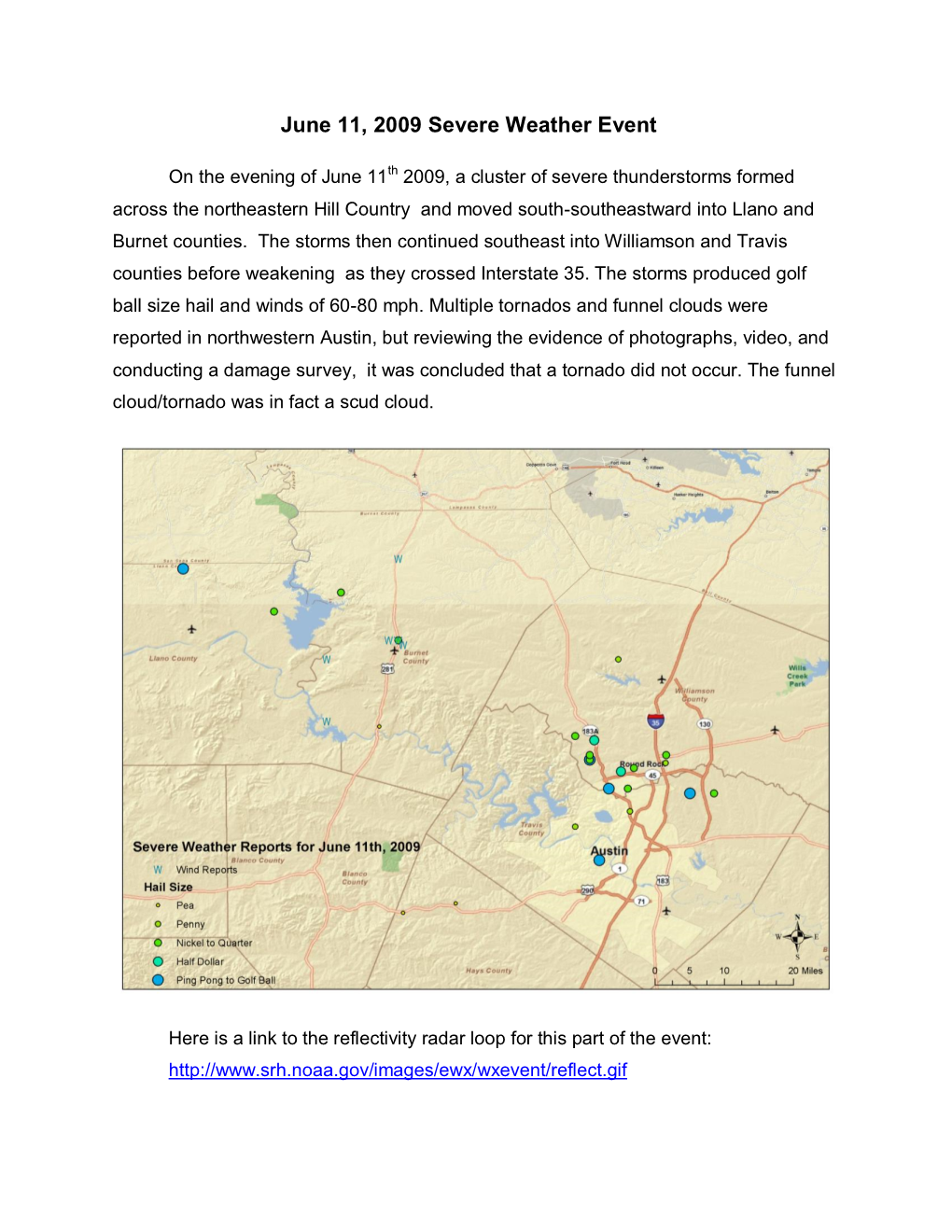 June 11, 2009 Severe Weather Event