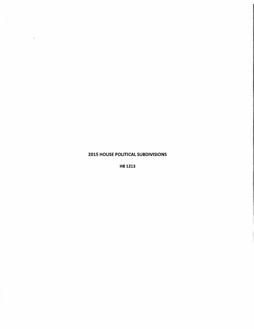 2015 House Political Subdivisions Hb 1213