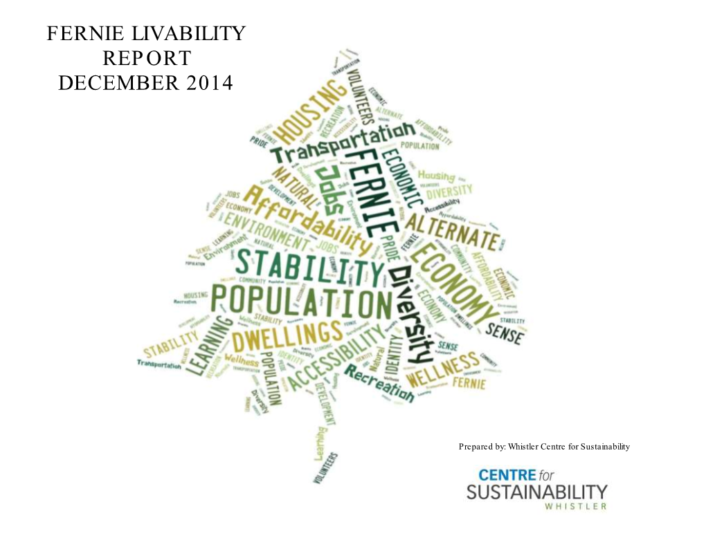 Fernie Livability Report