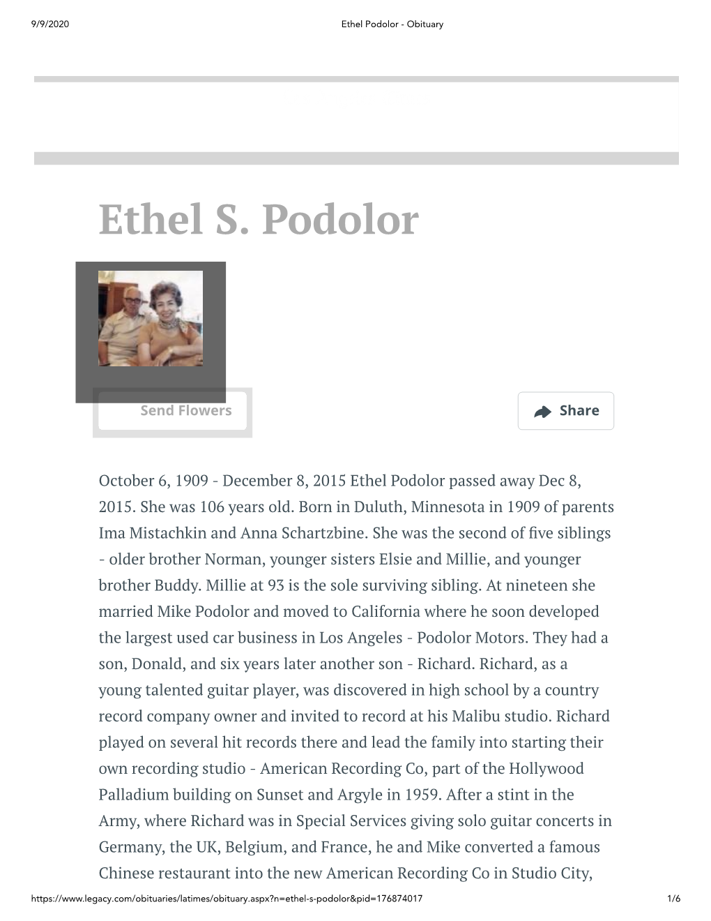 Ethel S. Podolor