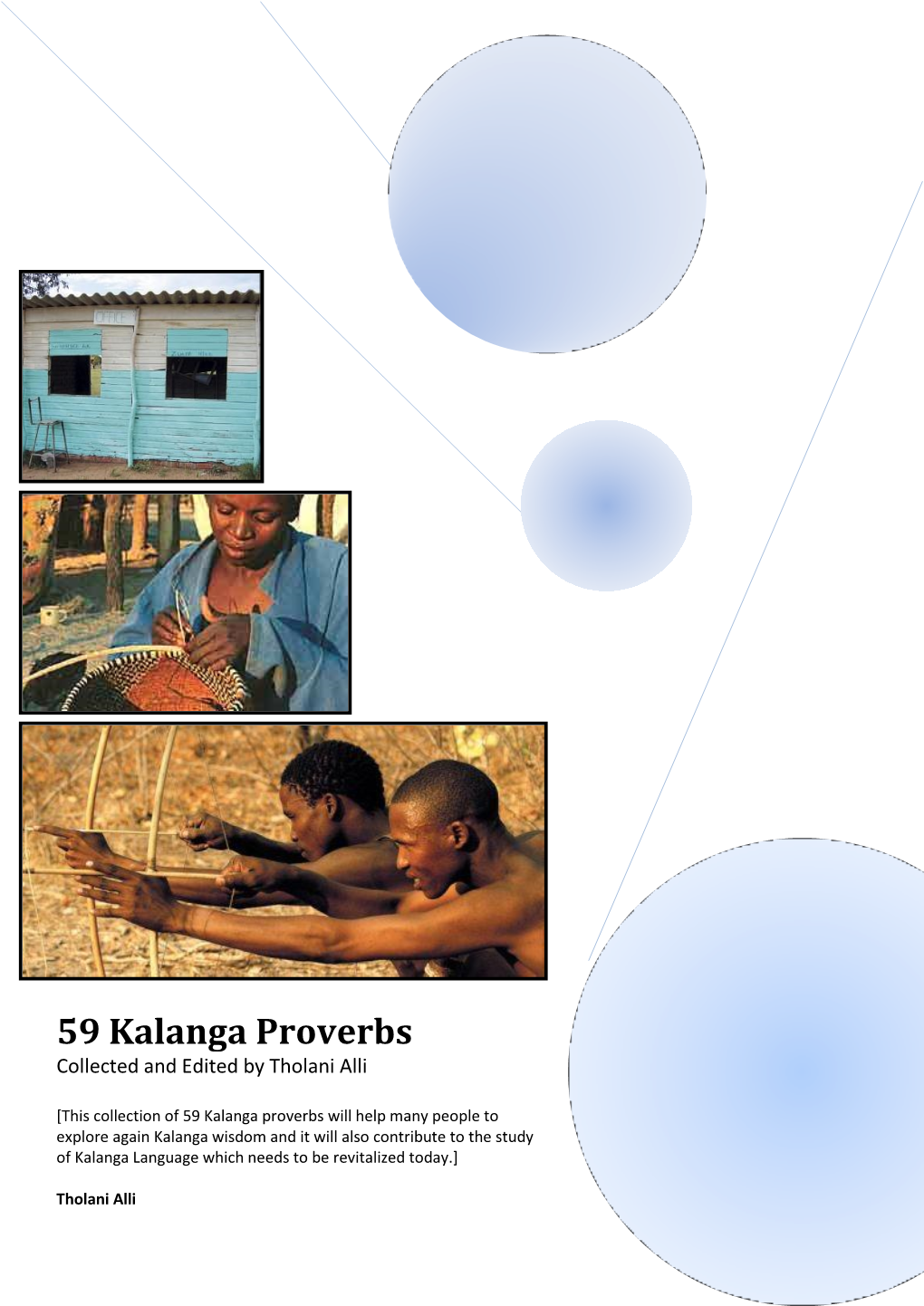 59 Kalanga Proverbs Collected and Edited by Tholani Alli