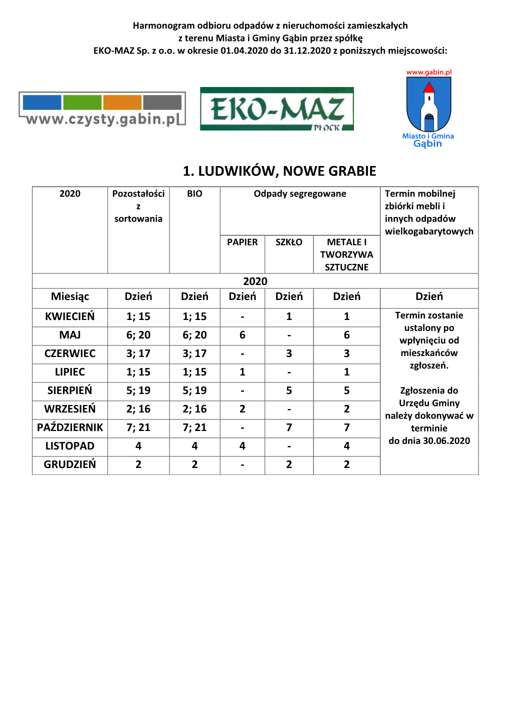 Harmonogram-Odbioru-Odpadow-Zabudowa-Jednorodzinna-Kwiecien-Grudzien-2020P