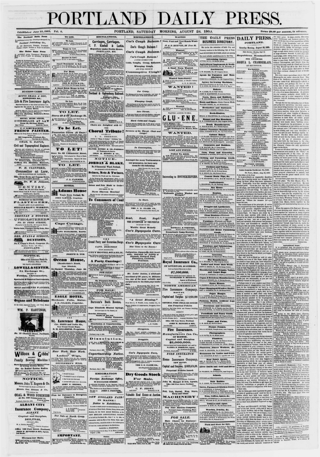 Portland Daily Press: August 28,1869