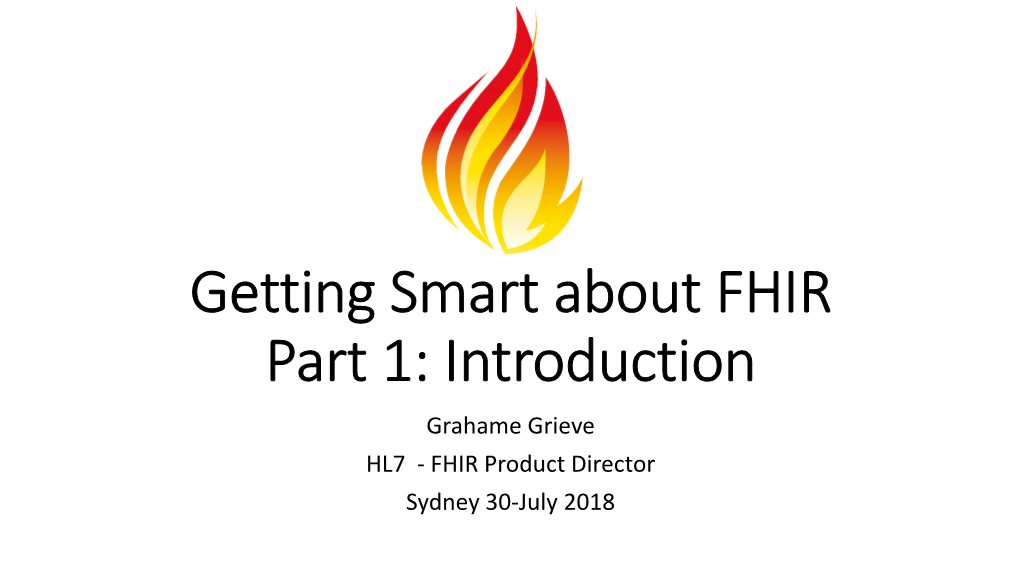 Introduction to FHIR and FHIR Community