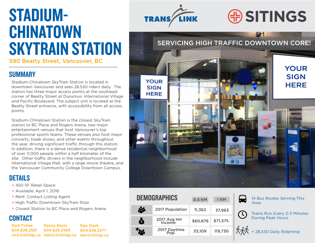 Stadium- Chinatown Skytrain Station