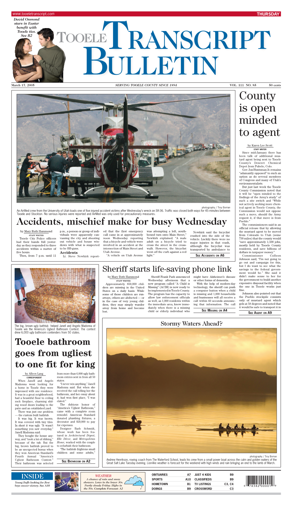 Tooele Transcript Bulletin the Story Unfolds