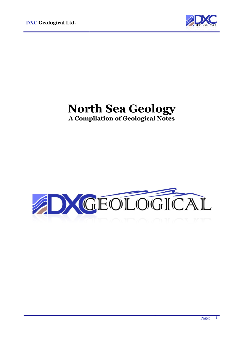 North Sea Geology a Compilation of Geological Notes