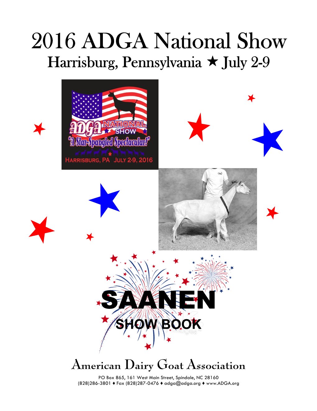 Saanen Show Book