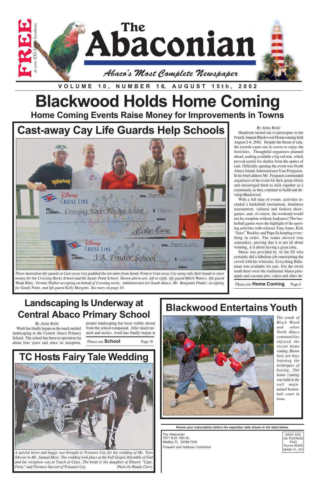 Blackwood Holds Home Coming Home Coming Events Raise Money for Improvements in Towns