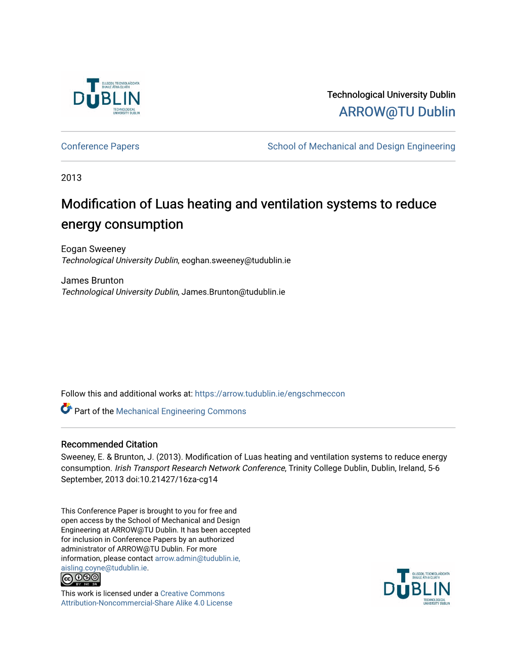 Modification of Luas Heating and Ventilation Systems to Reduce Energy Consumption