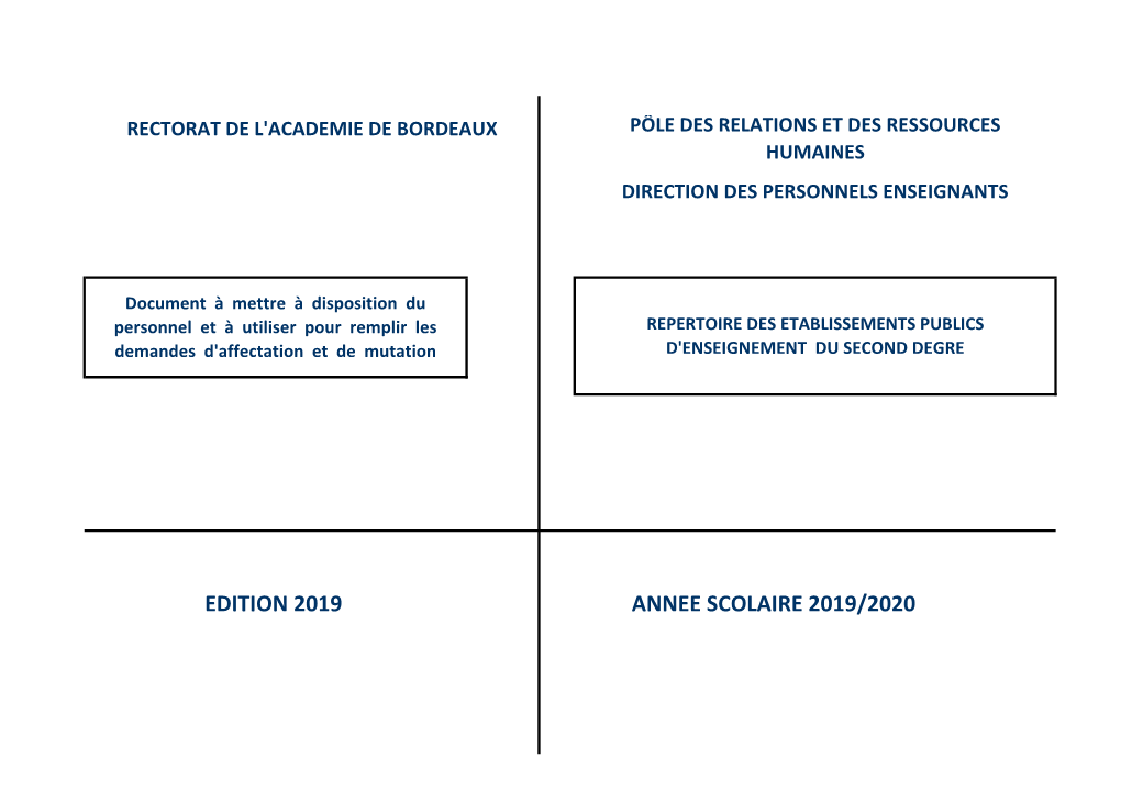 Repertoire Etablissements 2019.Pdf