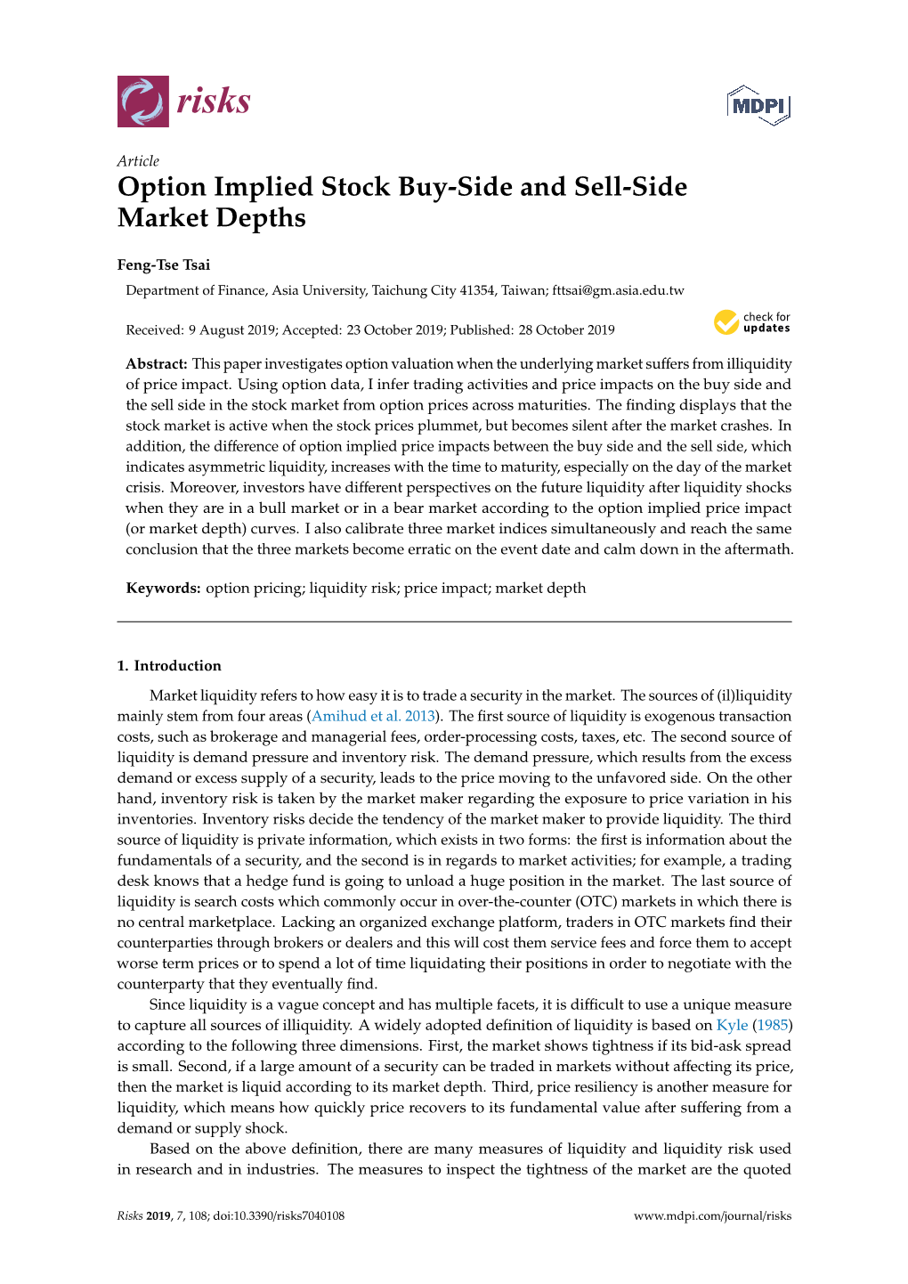 Option Implied Stock Buy-Side and Sell-Side Market Depths