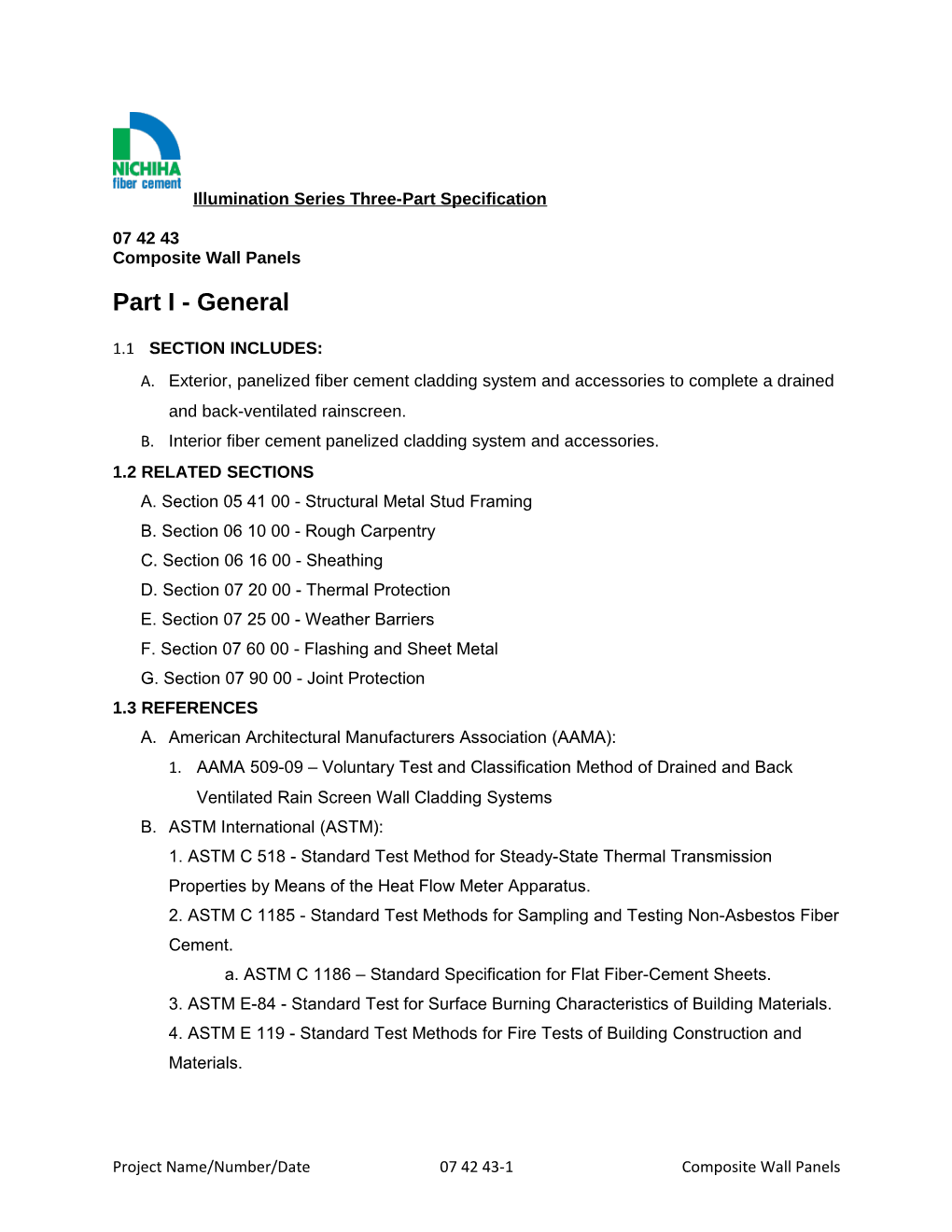 Illumination Series Three-Part Specification