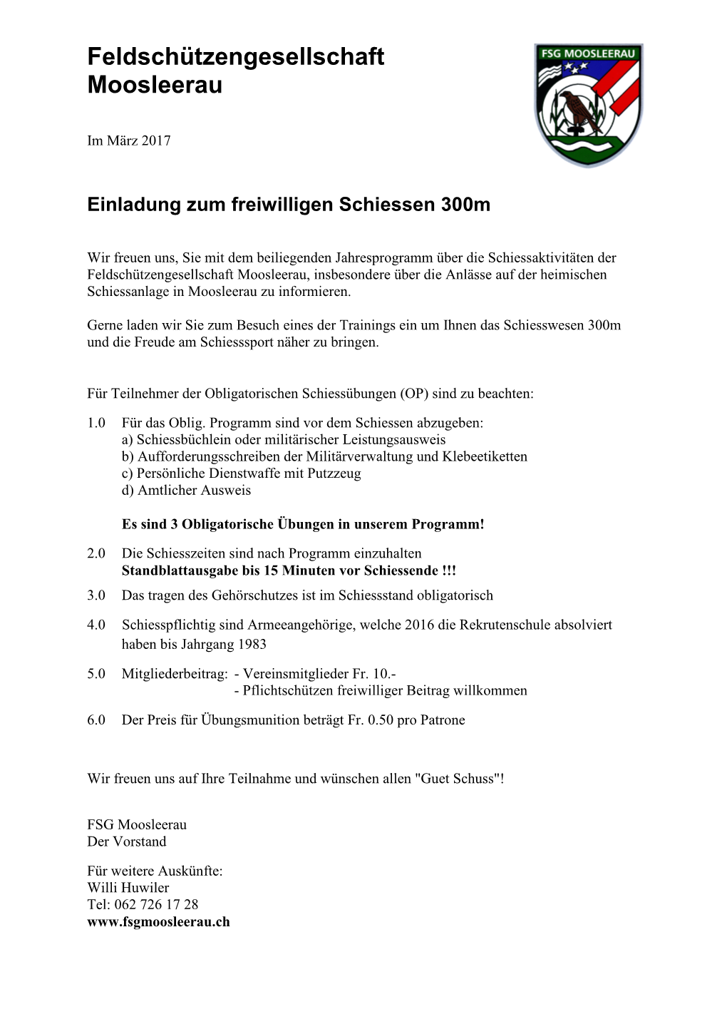 Feldschützengesellschaft Moosleerau