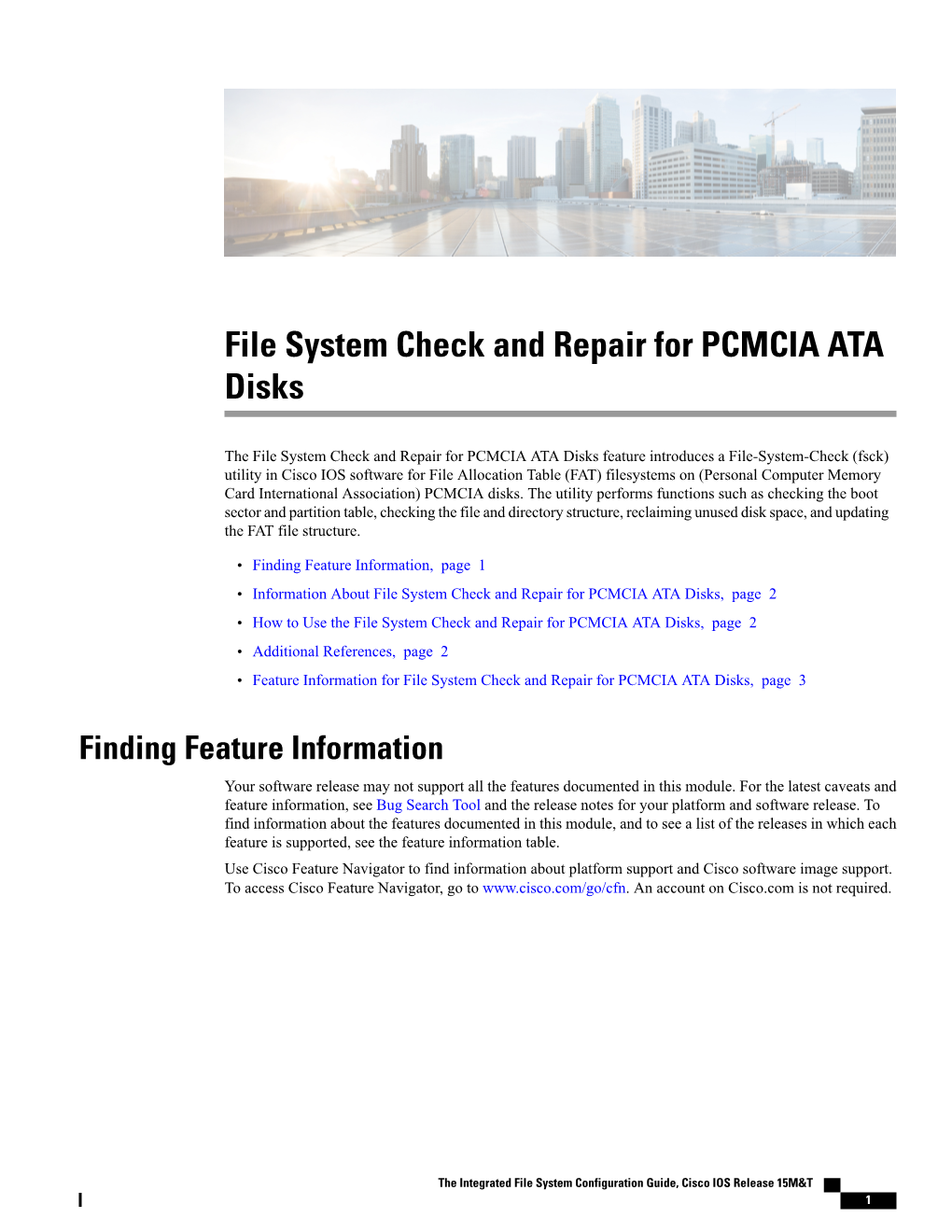 File System Check and Repair for PCMCIA ATA Disks