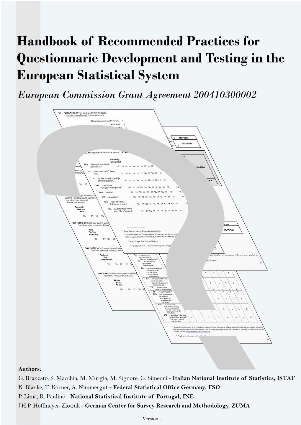 Italian National Institute of Statistics, ISTAT K. Blanke, T