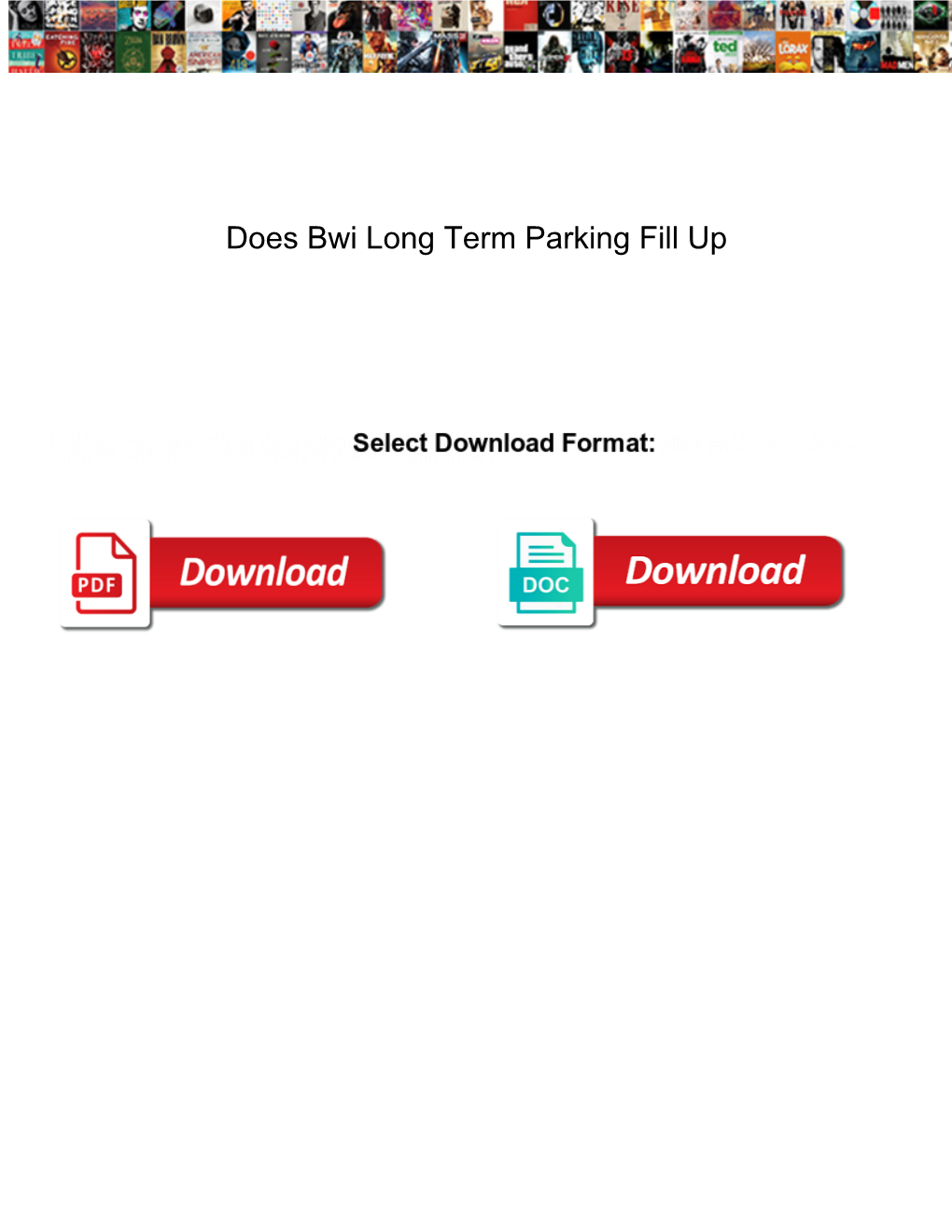 Does Bwi Long Term Parking Fill Up