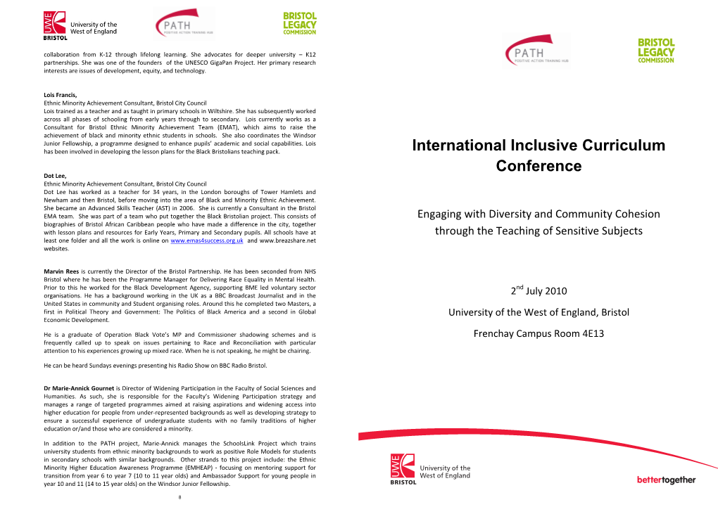 International Inclusive Curriculum Conference