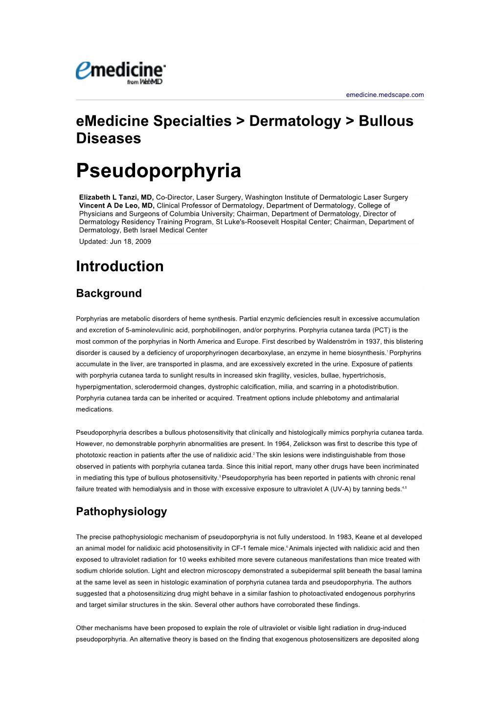 Pseudoporphyria