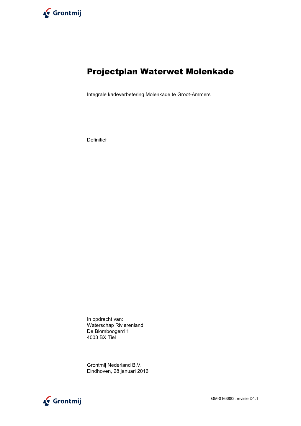 Projectplan Waterwet Molenkade