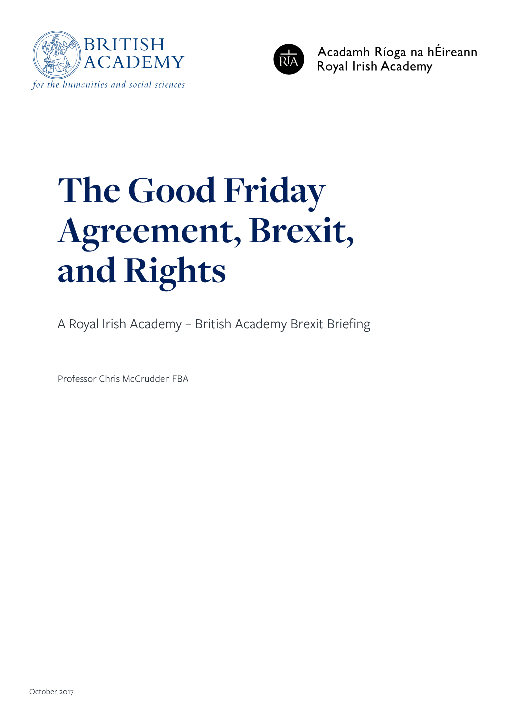 The Good Friday Agreement, Brexit, and Rights