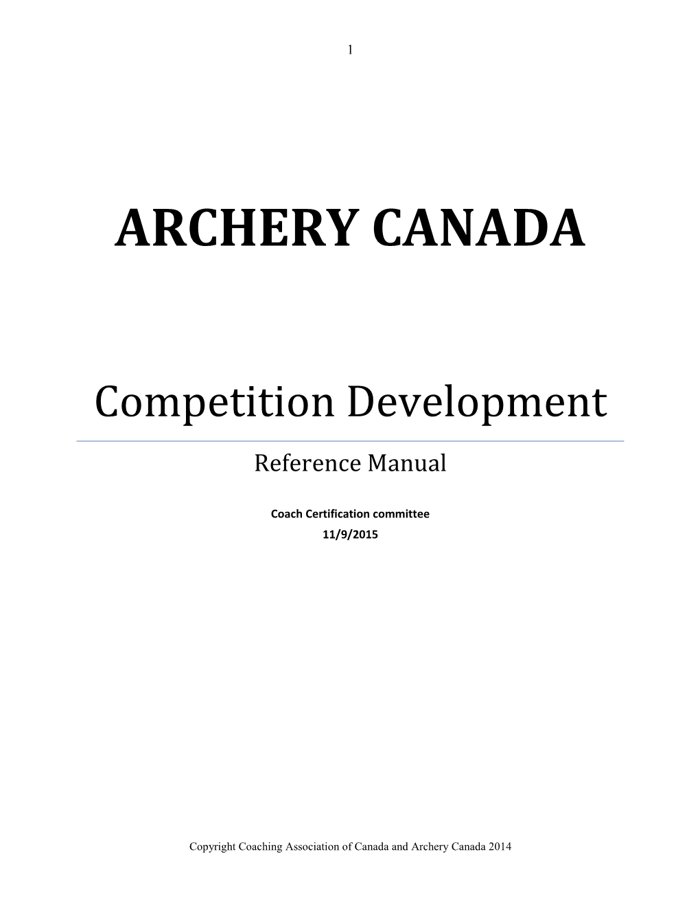 Competition-Development: Reference Manual