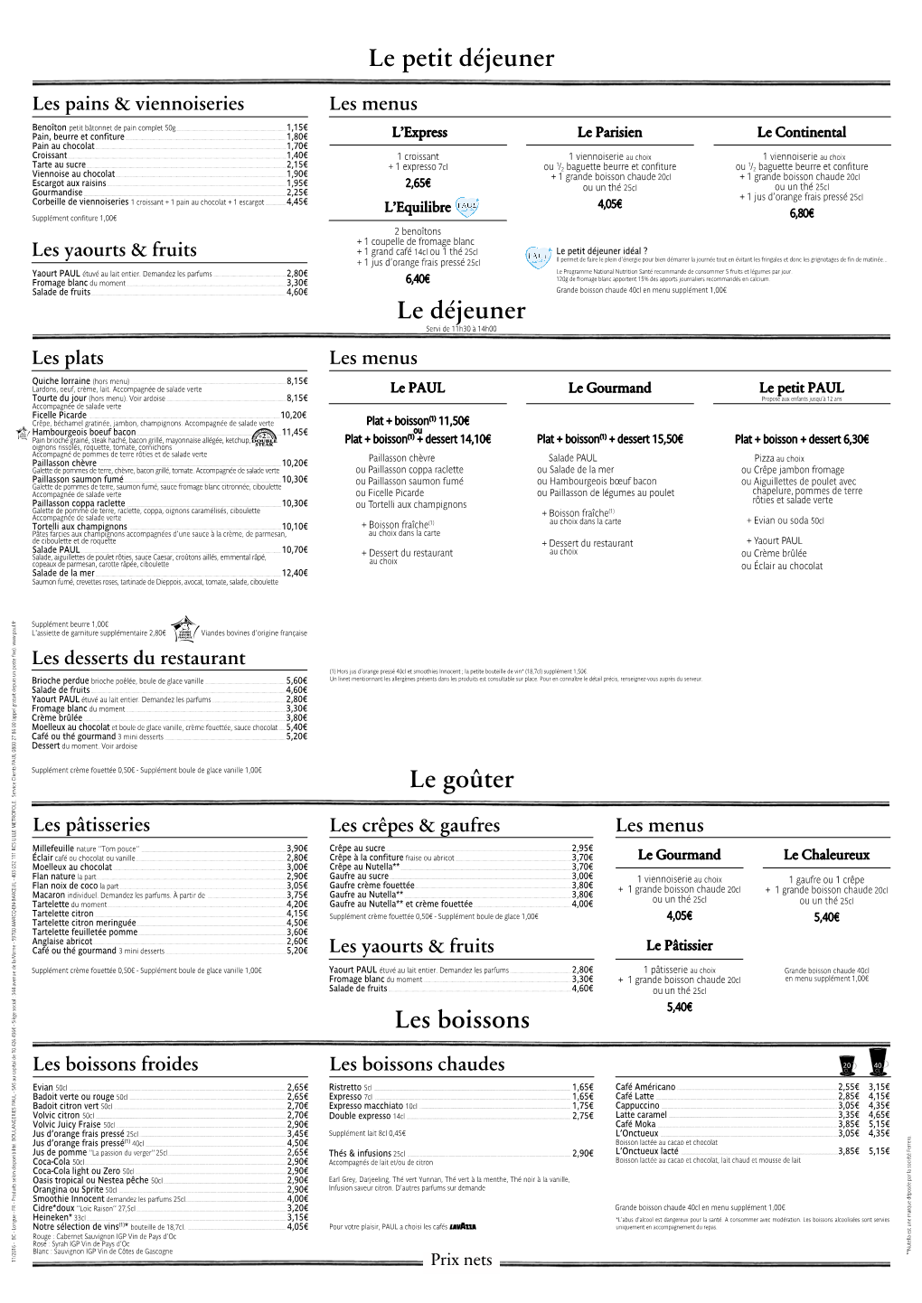 Le Déjeuner Le Petit Déjeuner Le Goûter Les Boissons