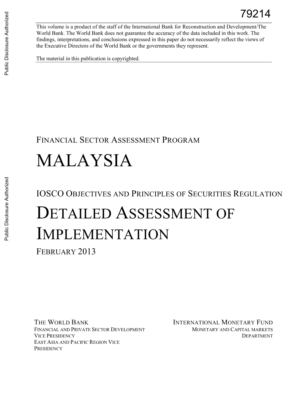 World Bank Document