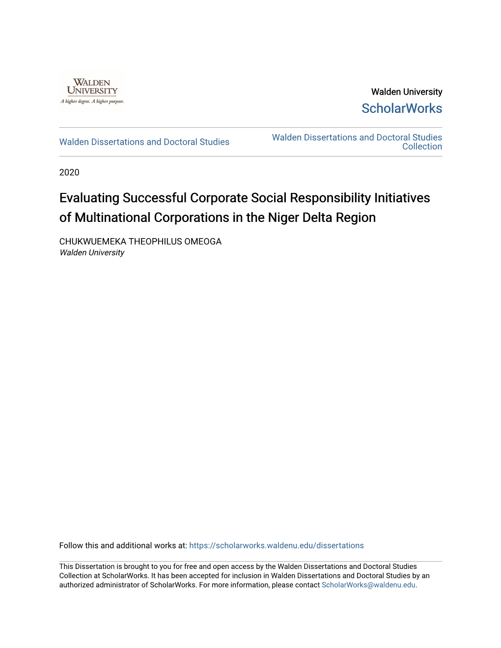 Evaluating Successful Corporate Social Responsibility Initiatives of Multinational Corporations in the Niger Delta Region