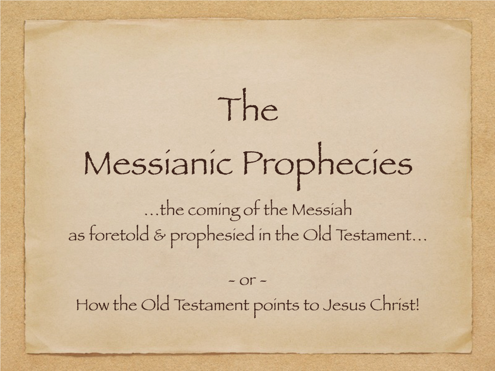 Messianic Prophecies 2017-02-22.Key