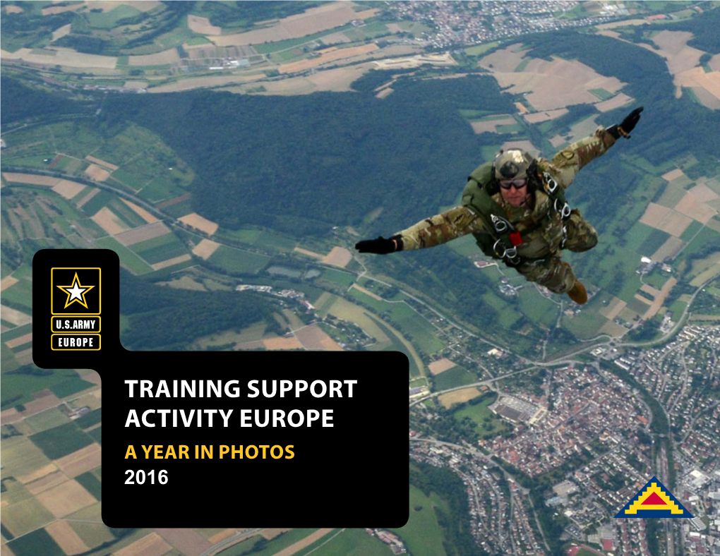 Training Support Activity Europe a Year in Photos 2016 U.S