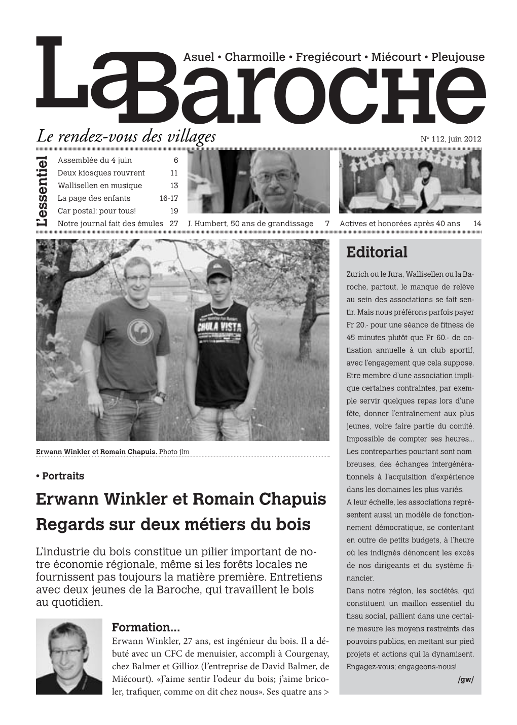 Erwann Winkler Et Romain Chapuis Regards Sur Deux Métiers Du Bois