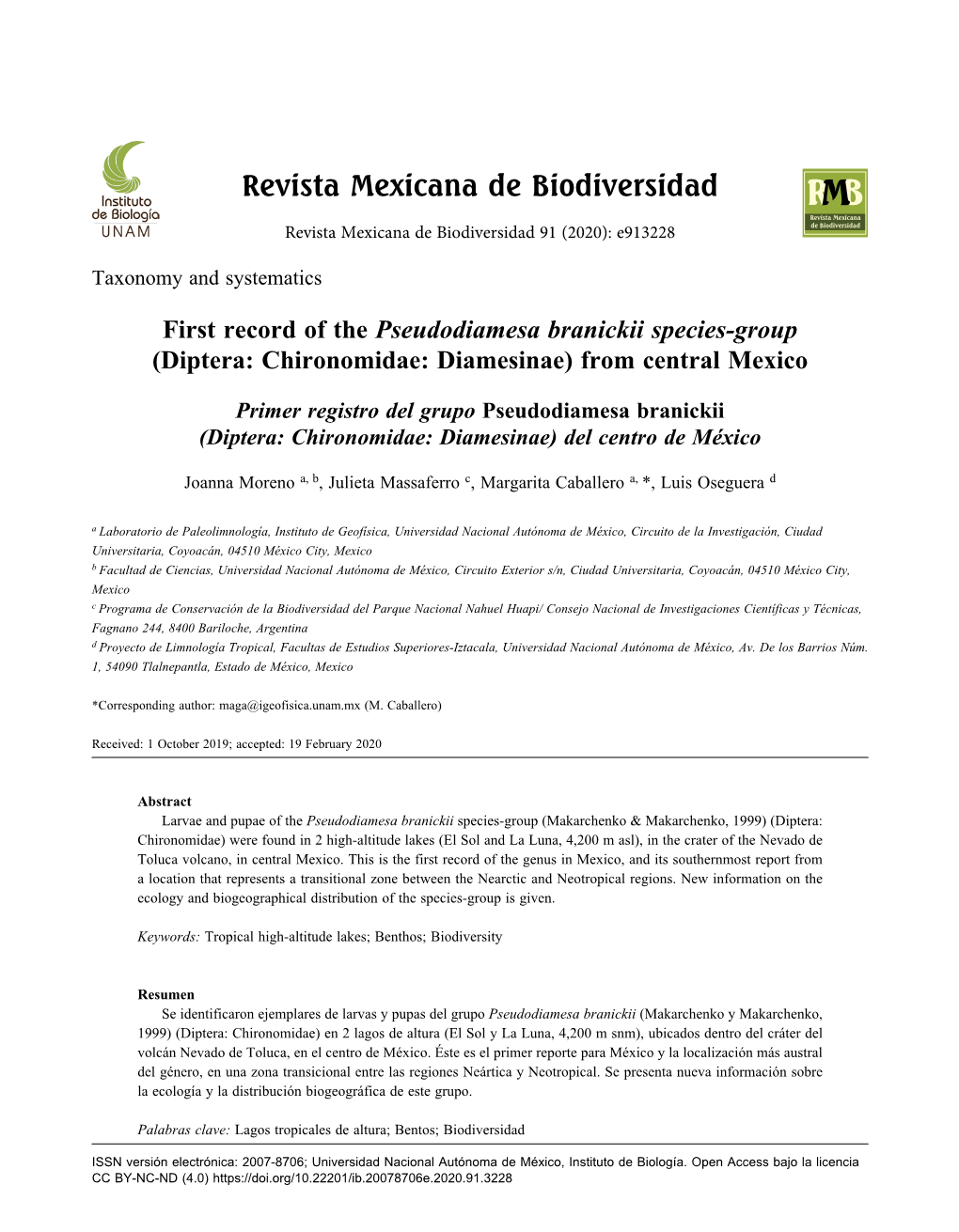 Revista Mexicana De Biodiversidad