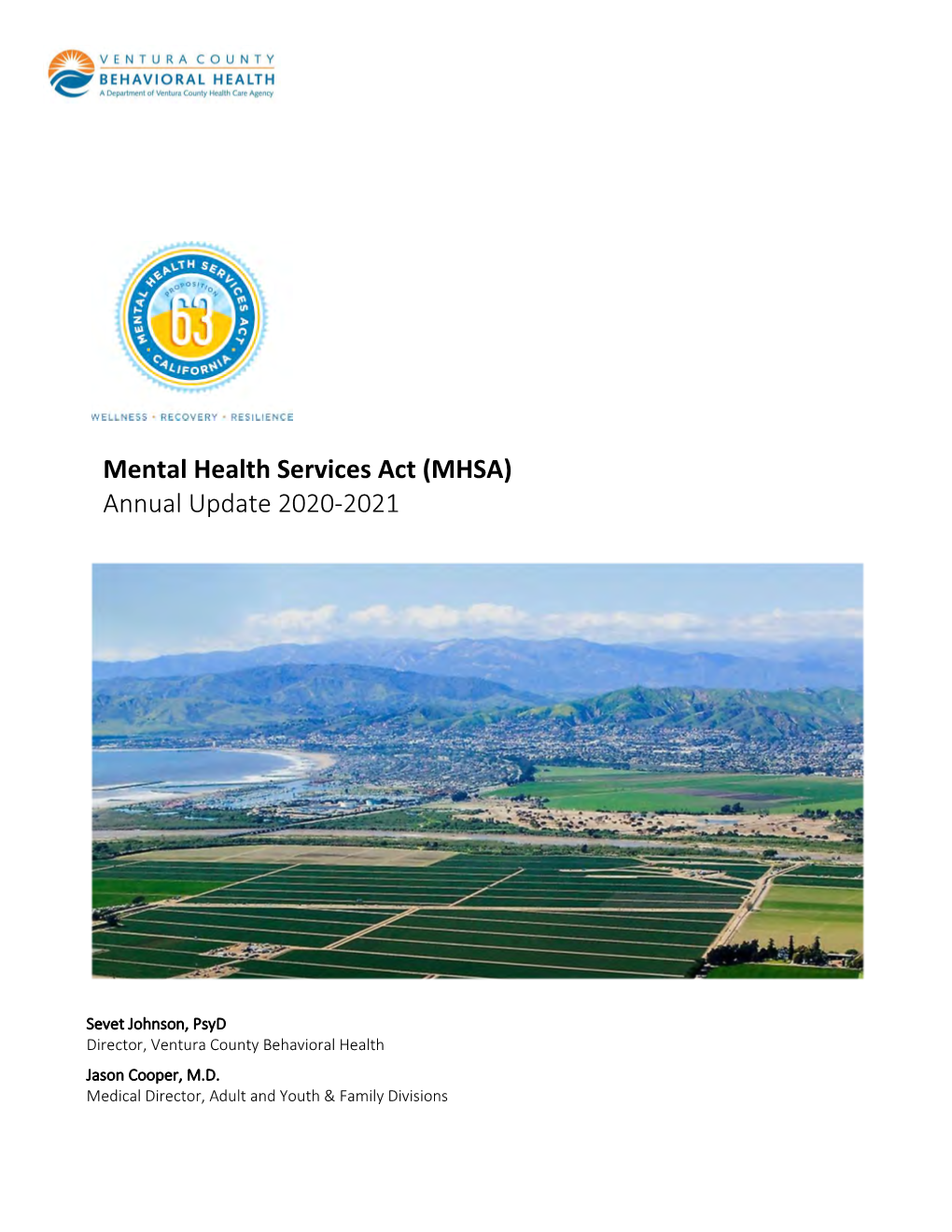 Mental Health Services Act (MHSA) Annual Update 2020-2021