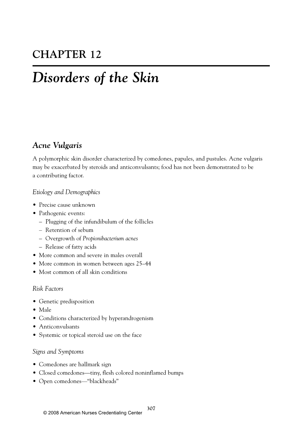 Disorders of the Skin