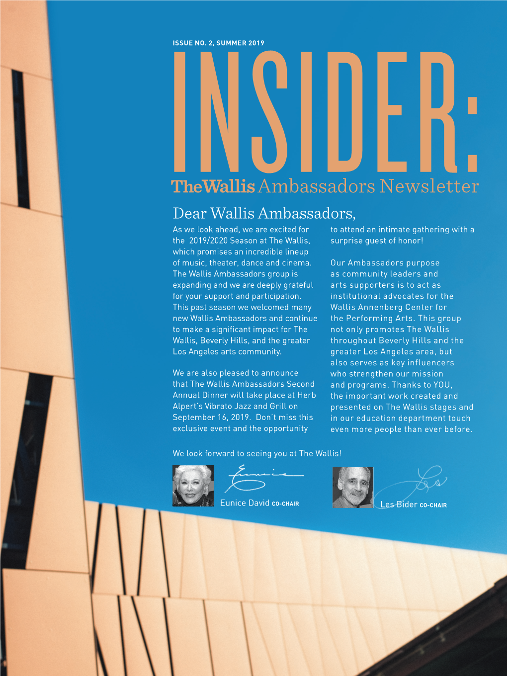 The Wallis Ambassadors Newsletter / Summer 2019. Issue 2