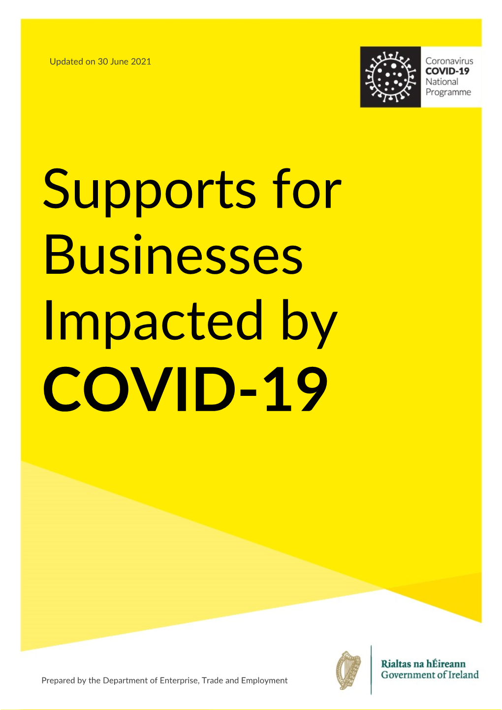 Supports for Businesses Impacted by COVID-19