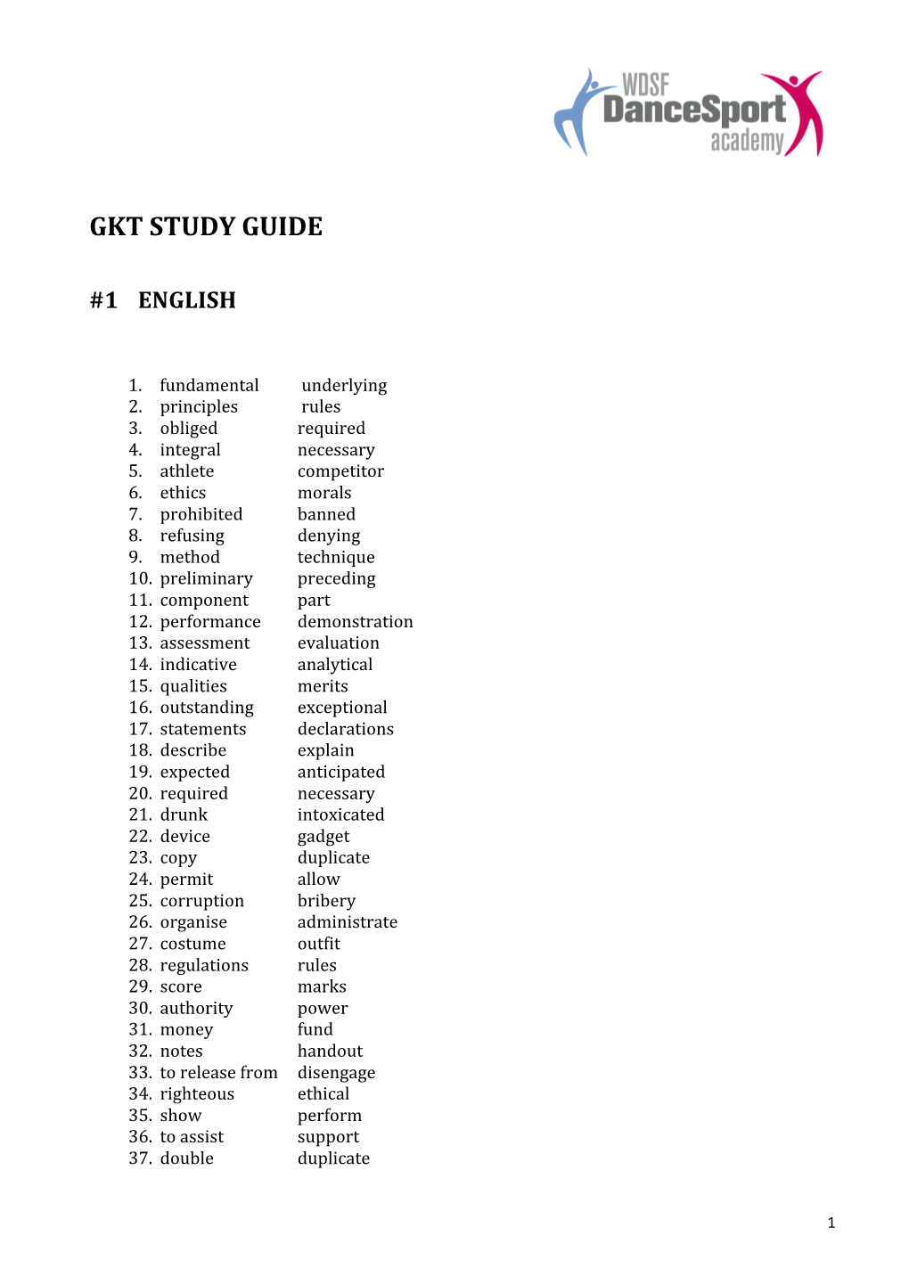 Gkt Study Guide