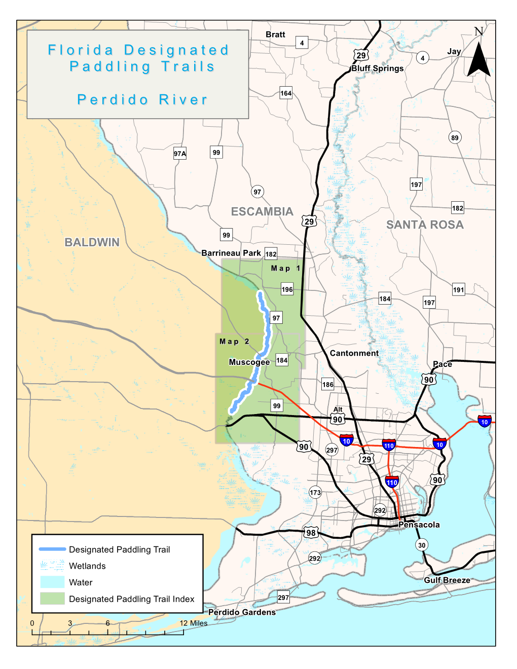 Florida Designated Paddling Trails Perdido River