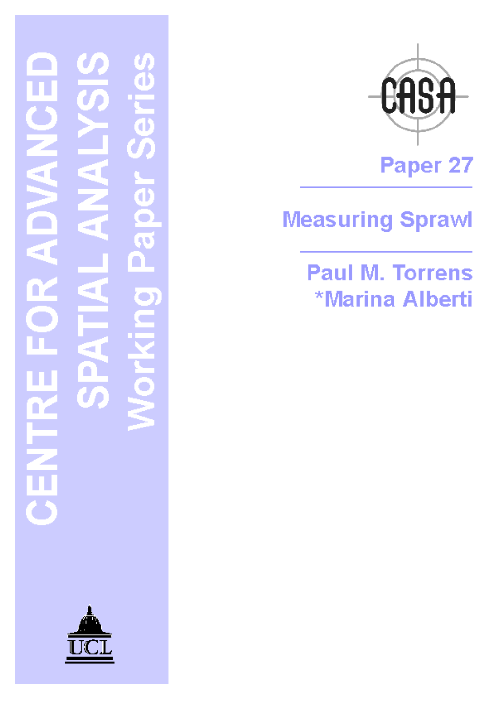 Measuring Sprawl
