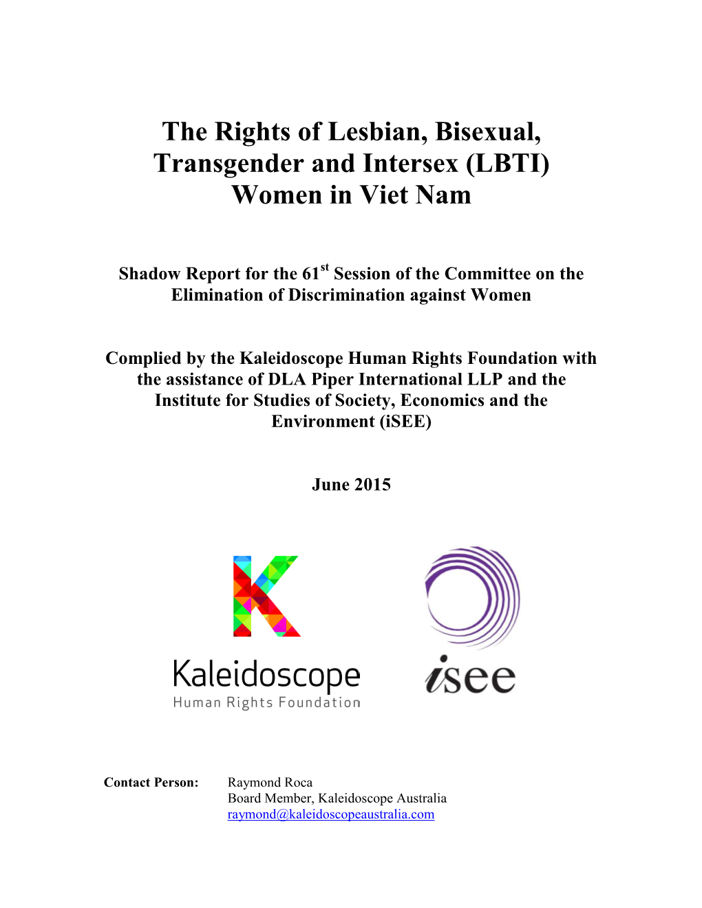 The Rights of Lesbian, Bisexual, Transgender and Intersex (LBTI) Women in Viet Nam