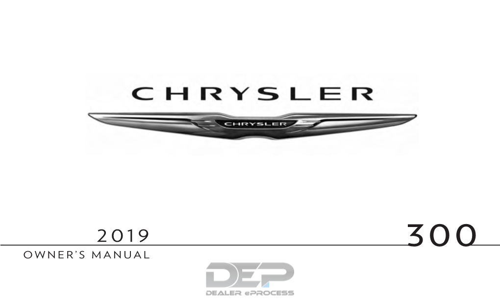 2019 Chrysler 300 Owner's Manual