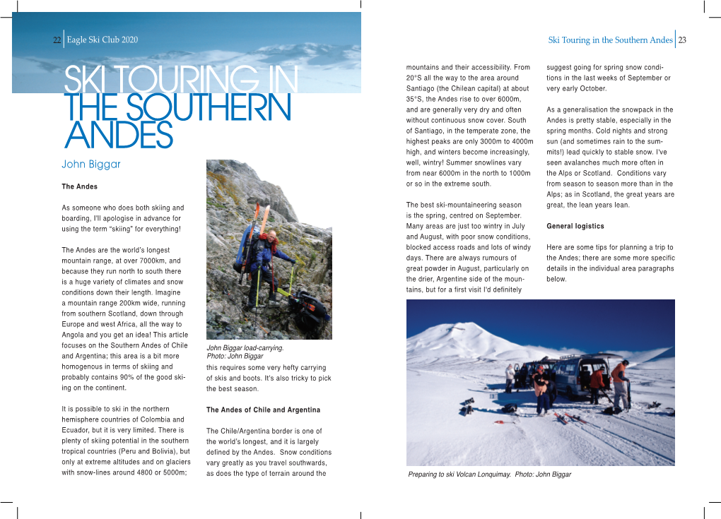 Ski Touring in the Southern Andes 23