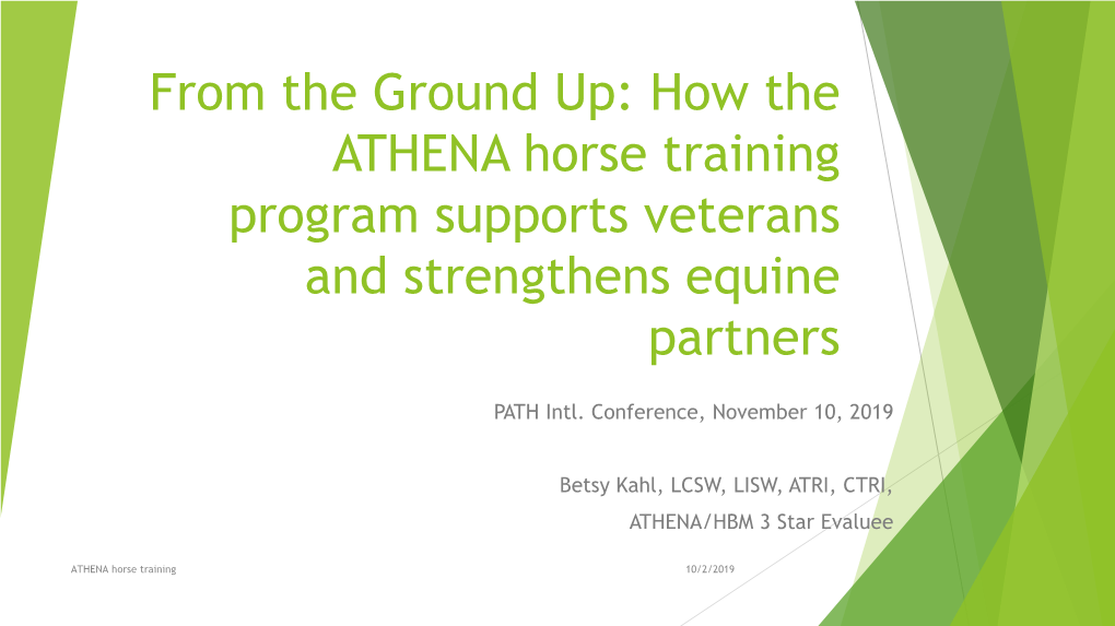 How the ATHENA Horse Training Program Supports Veterans and Strengthens Equine Partners