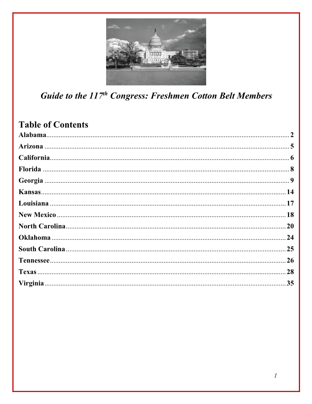 Guide to the 117Th Congress: Freshmen Cotton Belt Members